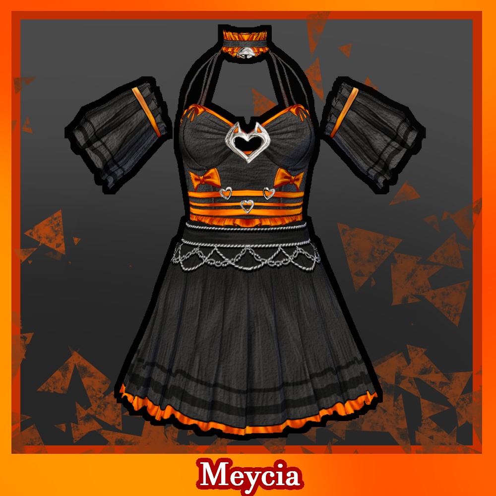 【Vroid】Cat orange outfit