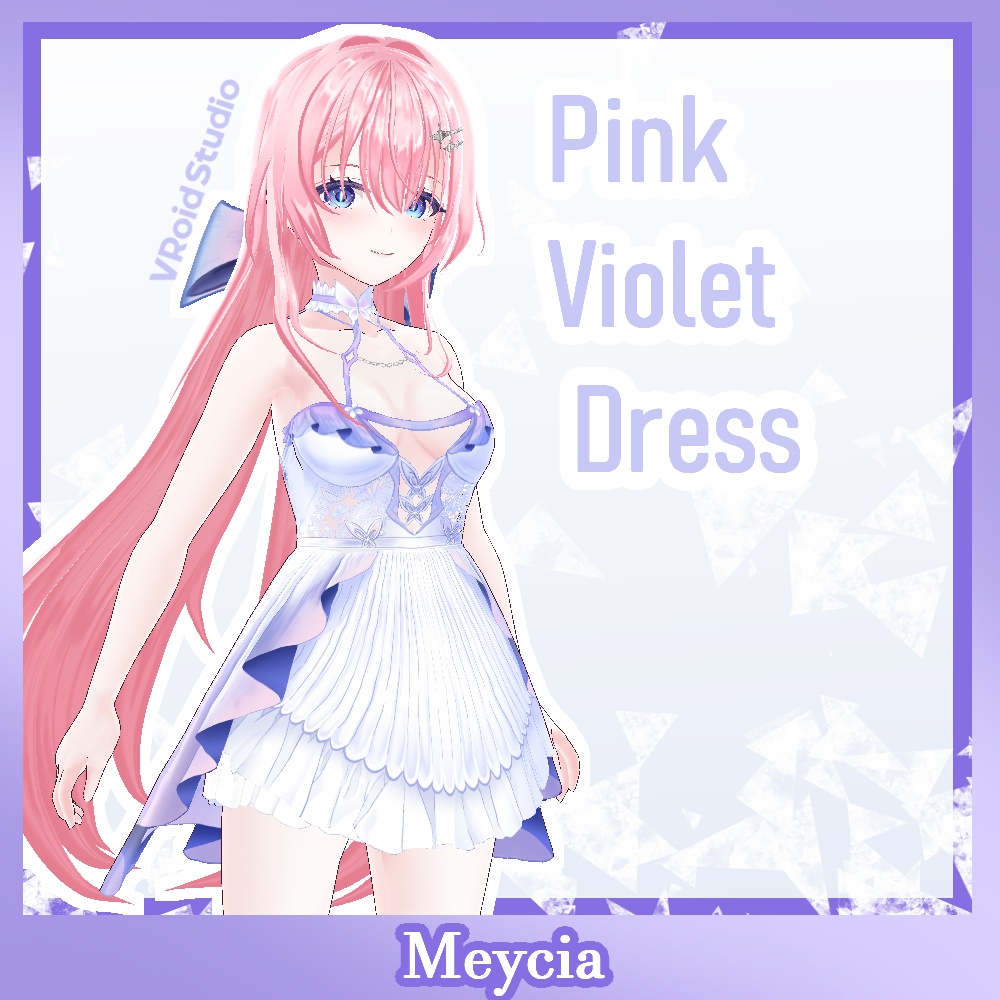 【Vroid】Pink Violet Dress