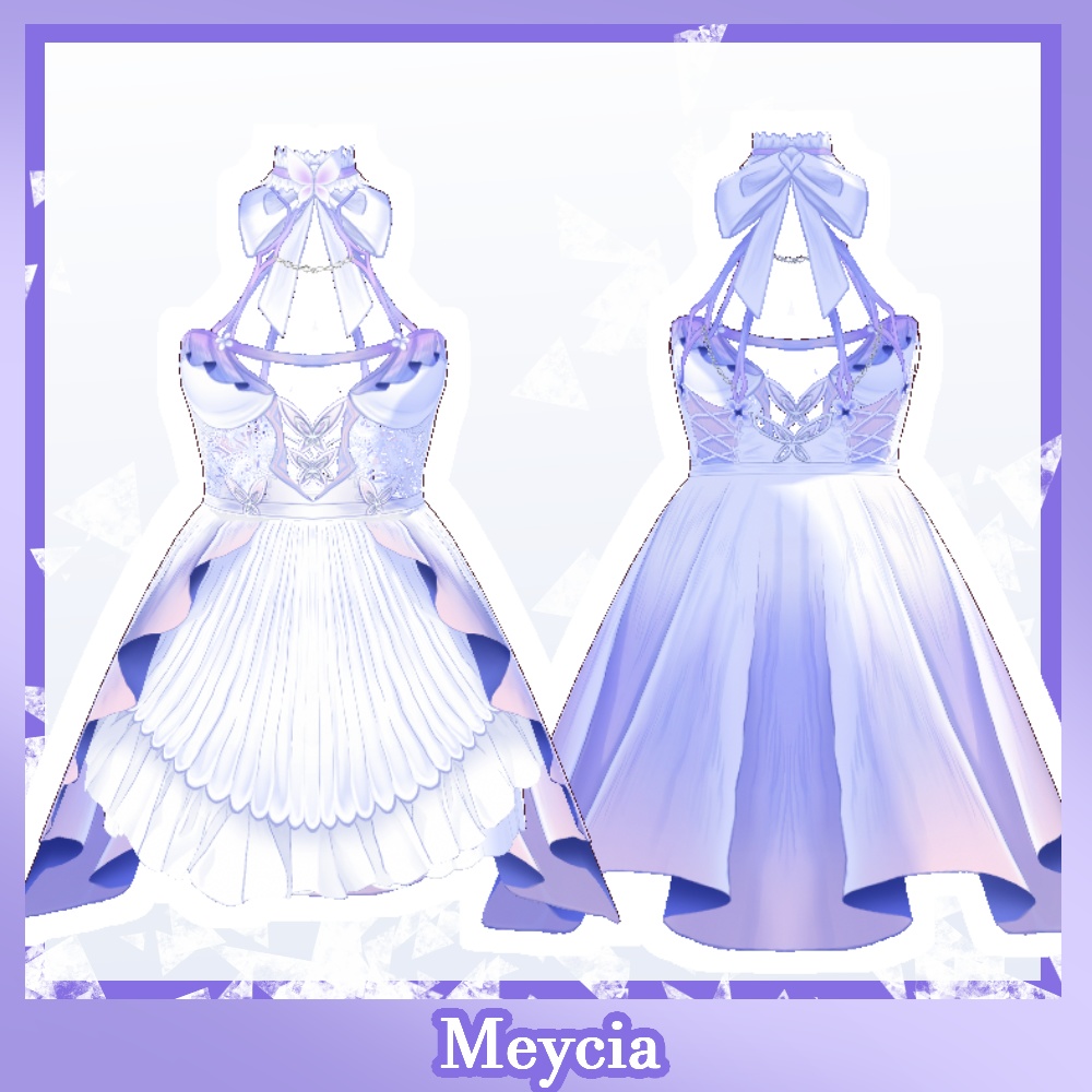 【Vroid】Pink Violet Dress