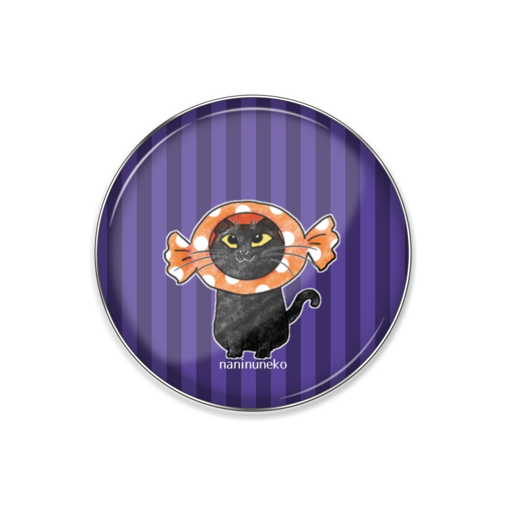 キャンディ黒猫 ピンバッジ
