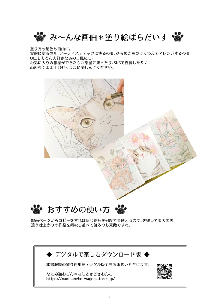 なにぬ猫オリジナル うちの子塗り絵 vol.2