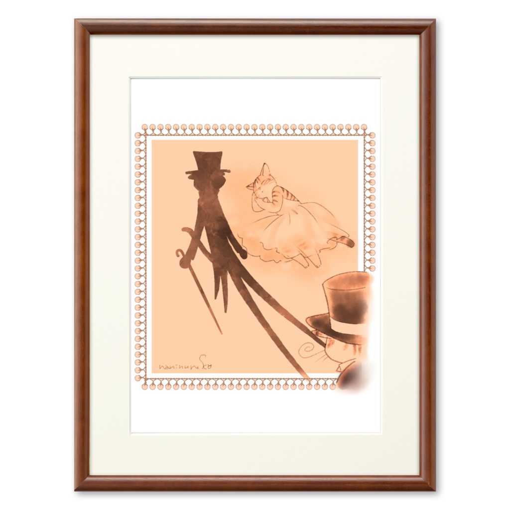 【複製画】なにぬ猫んち。「あしながおじさん」Daddy long legs