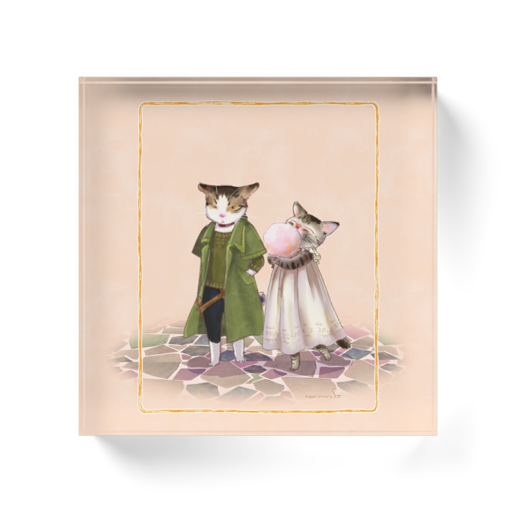 【アクリルブロック】ユメとみる夢<乙女猫マロ>