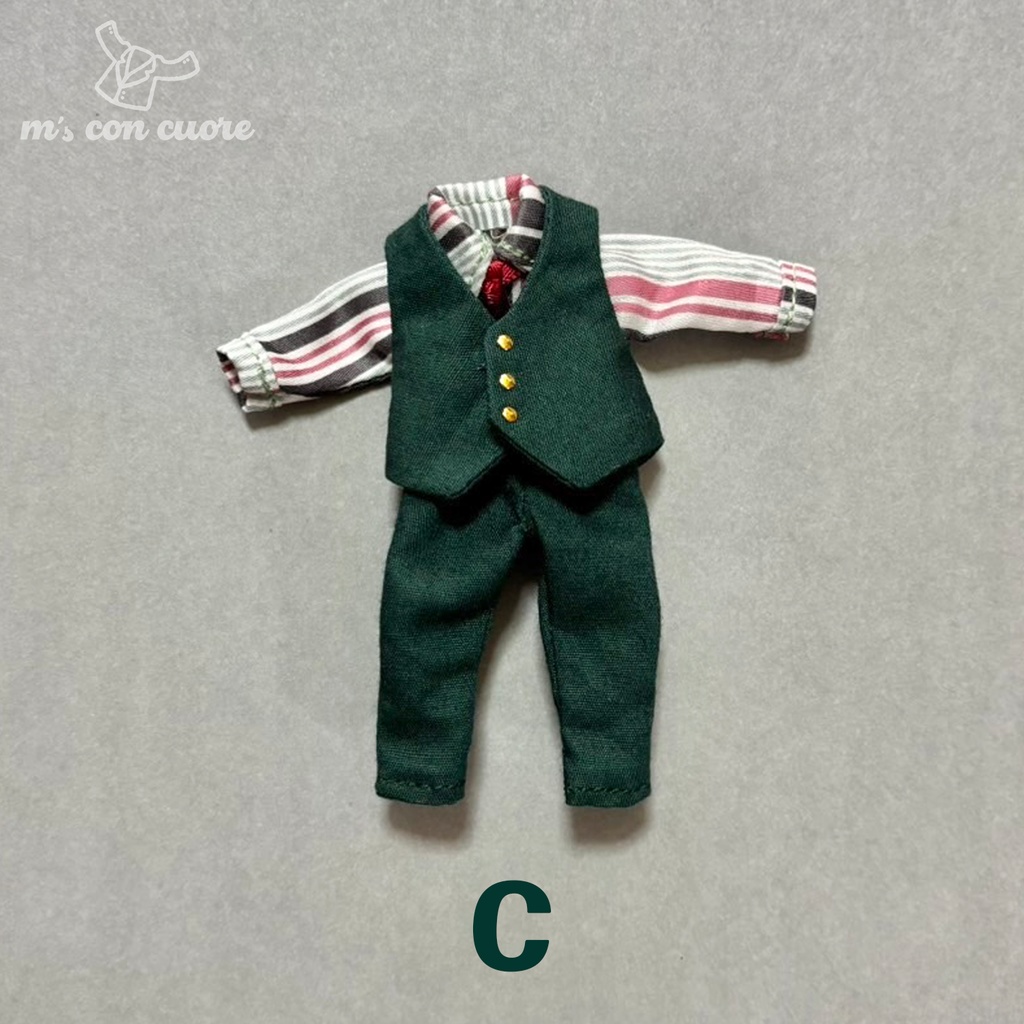 オビツ11 服 ハンドメイド スーツセット_グリーン