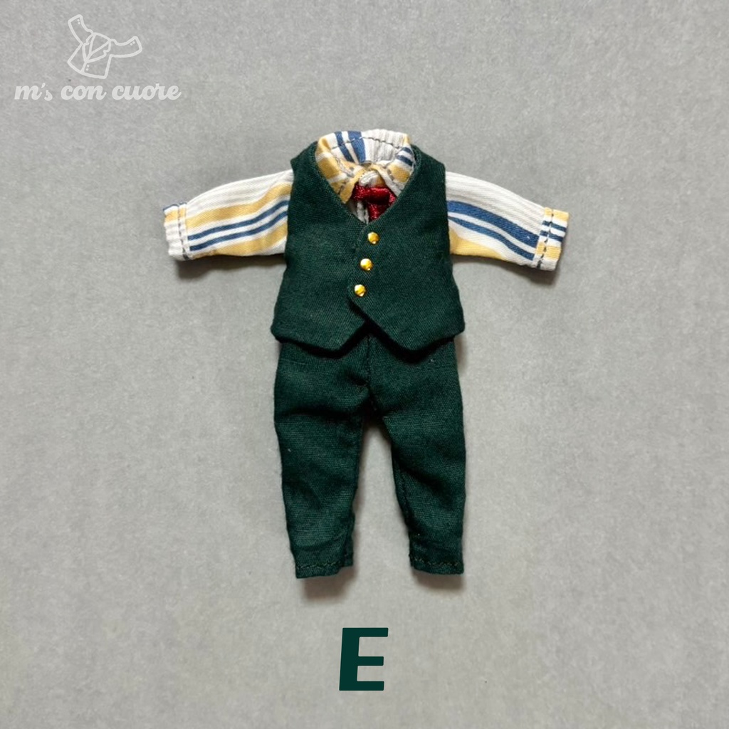 オビツ11 服 ハンドメイド スーツセット_グリーン