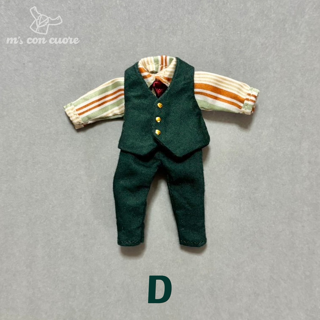 オビツ11 服 ハンドメイド スーツセット_グリーン