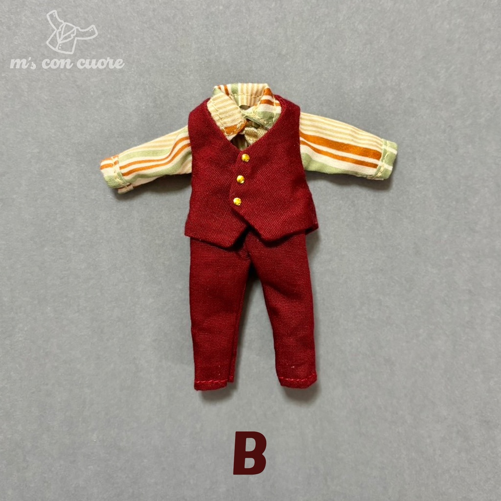 オビツ11 服 ハンドメイド スーツセット_レッド