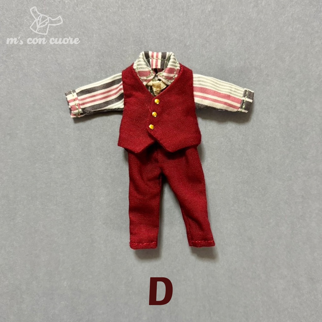 オビツ11 服 ハンドメイド スーツセット_レッド