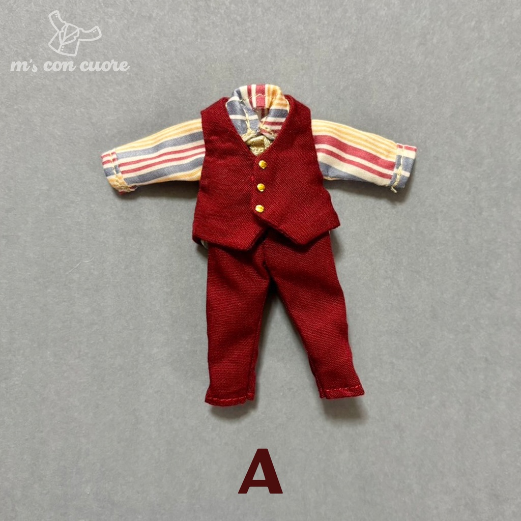 オビツ11 服 ハンドメイド スーツセット_レッド