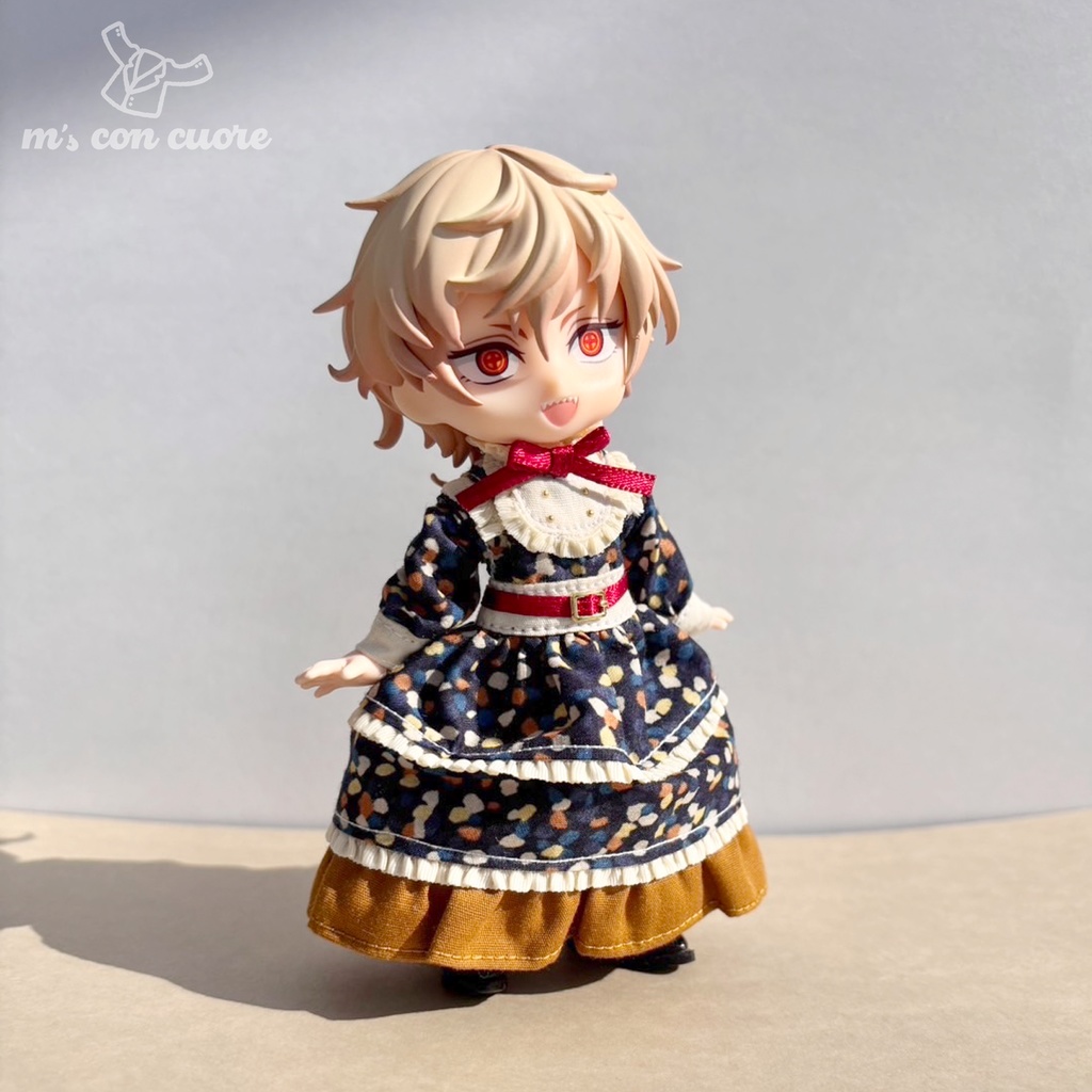 オビツ11 服 ドット柄ワンピース