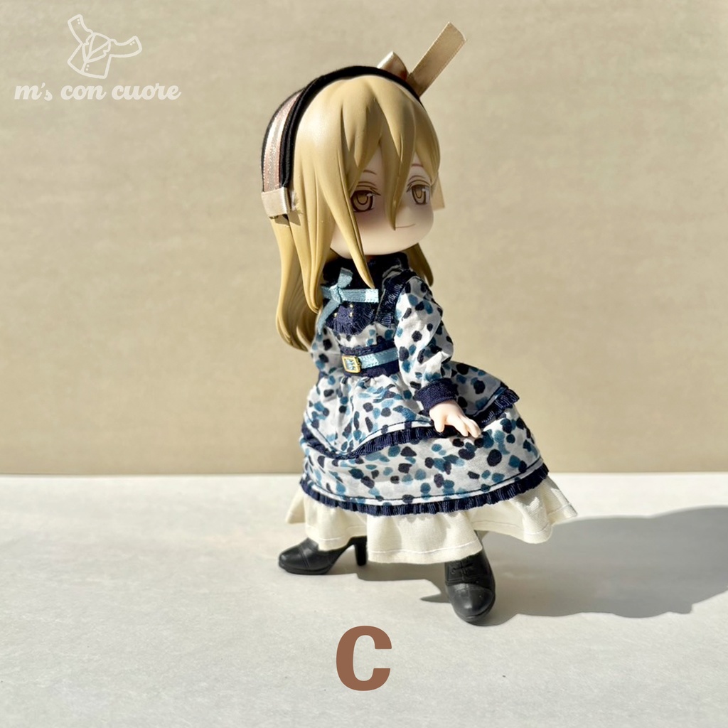 オビツ11 服 ドット柄ワンピース