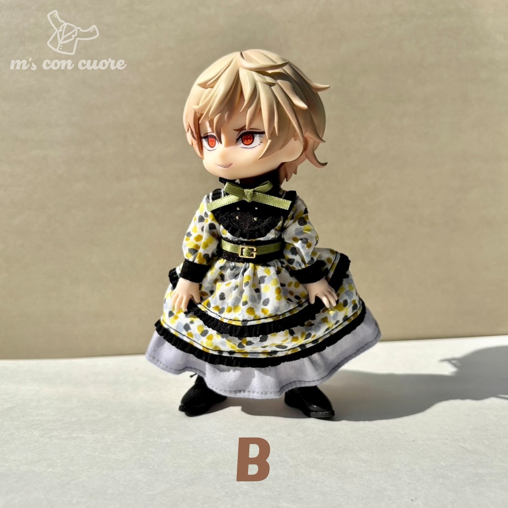 オビツ11 服 ドット柄ワンピース