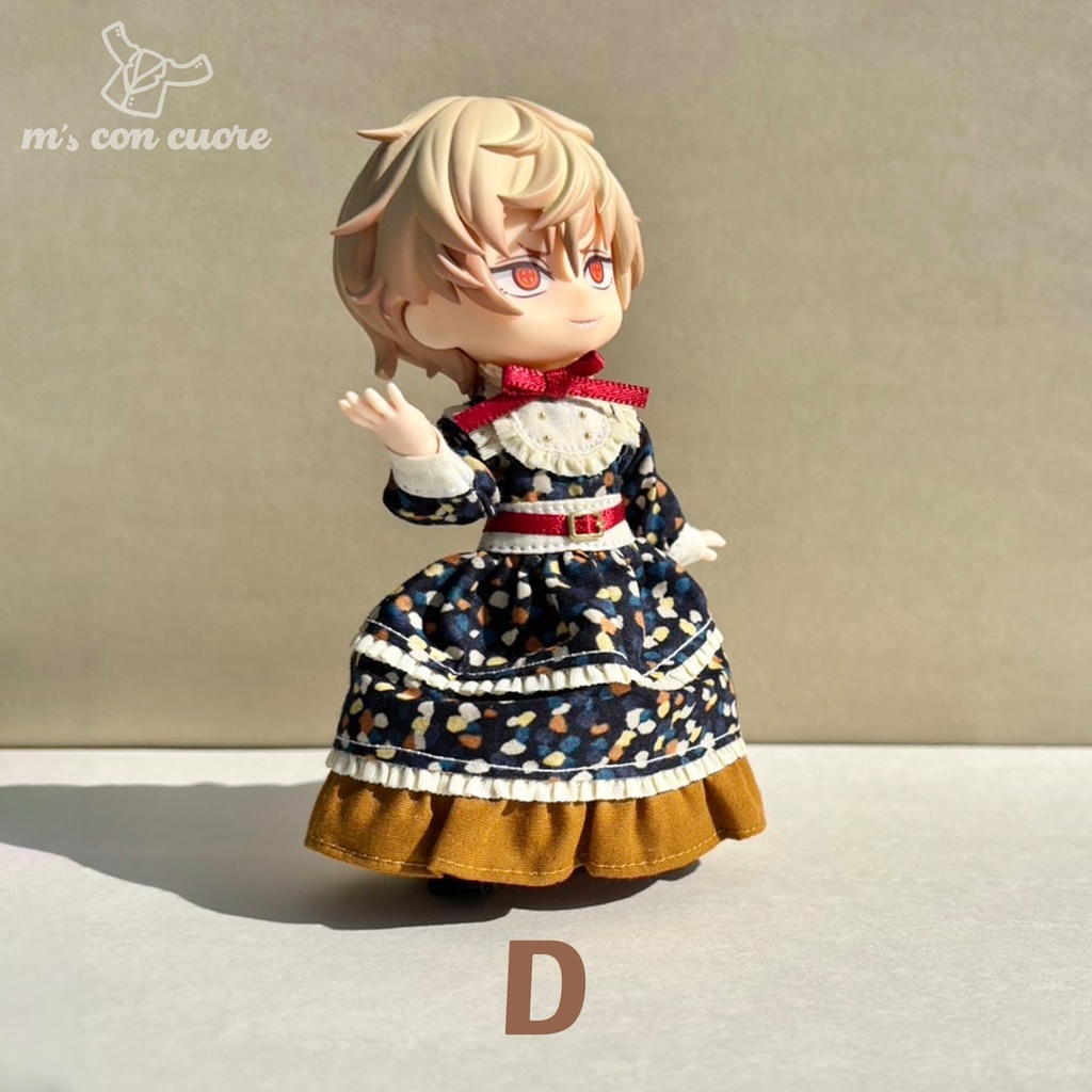 オビツ11 服 ドット柄ワンピース