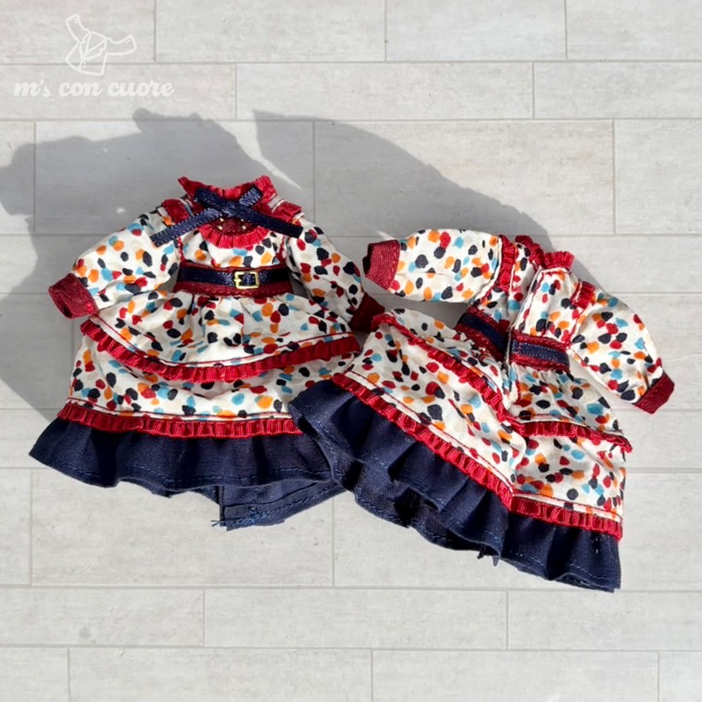 オビツ11 服 ドット柄ワンピース