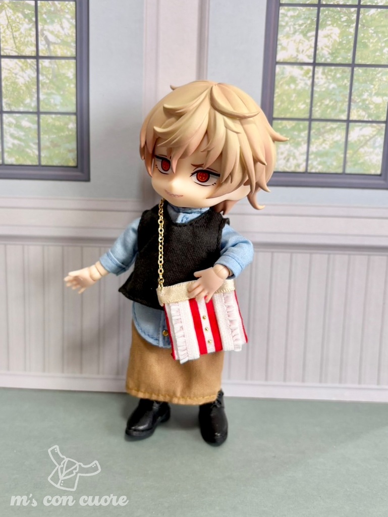 オビツ11 バッグ ストライプ ドール用