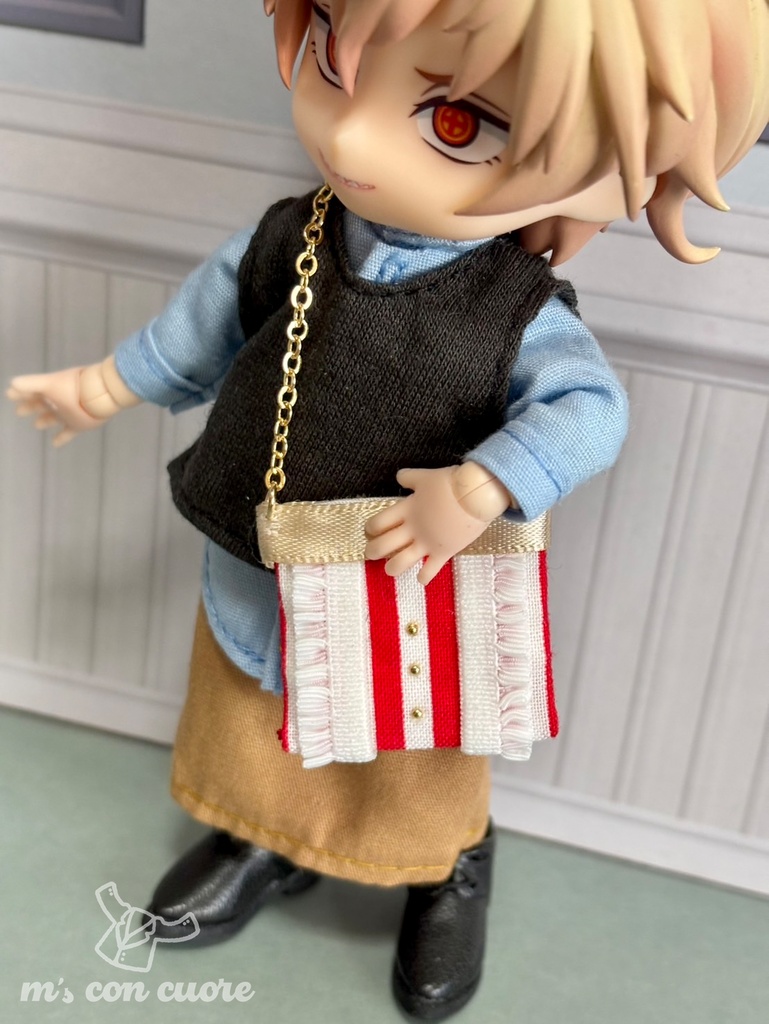 オビツ11 バッグ ストライプ ドール用