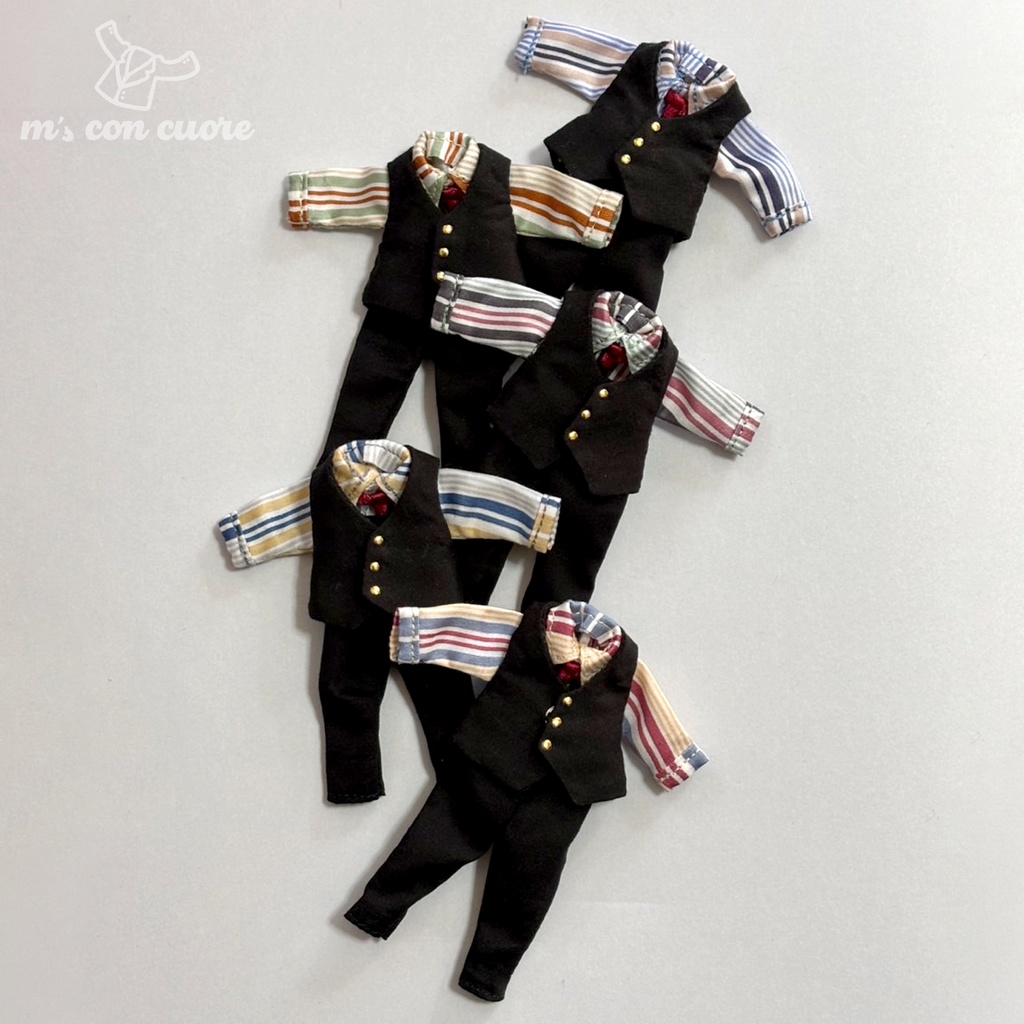 オビツ11 服 ハンドメイド スーツセット_ブラック