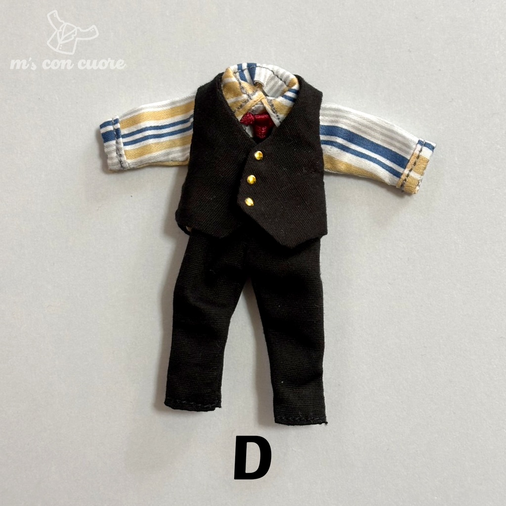 オビツ11 服 ハンドメイド スーツセット_ブラック