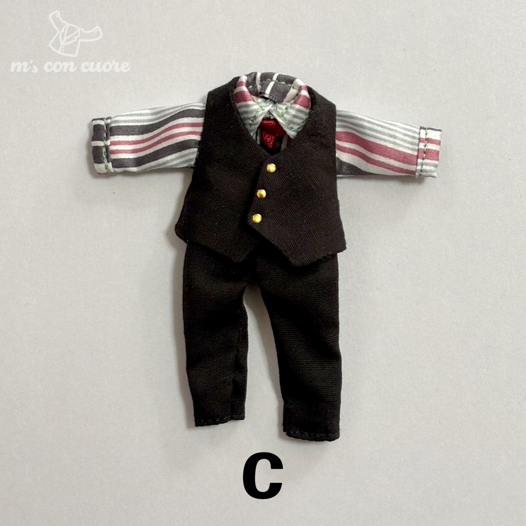 オビツ11 服 ハンドメイド スーツセット_ブラック