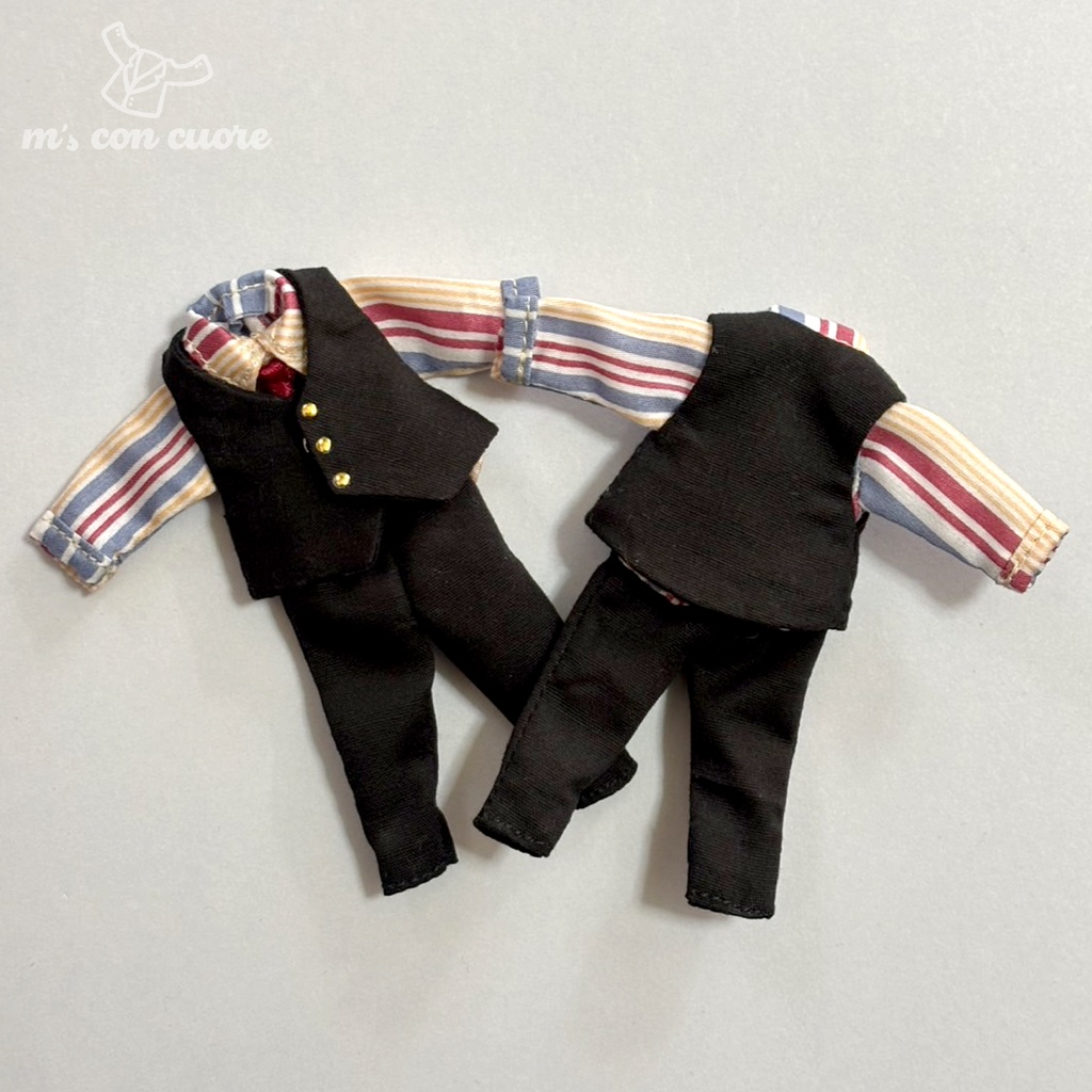 オビツ11 服 ハンドメイド スーツセット_ブラック