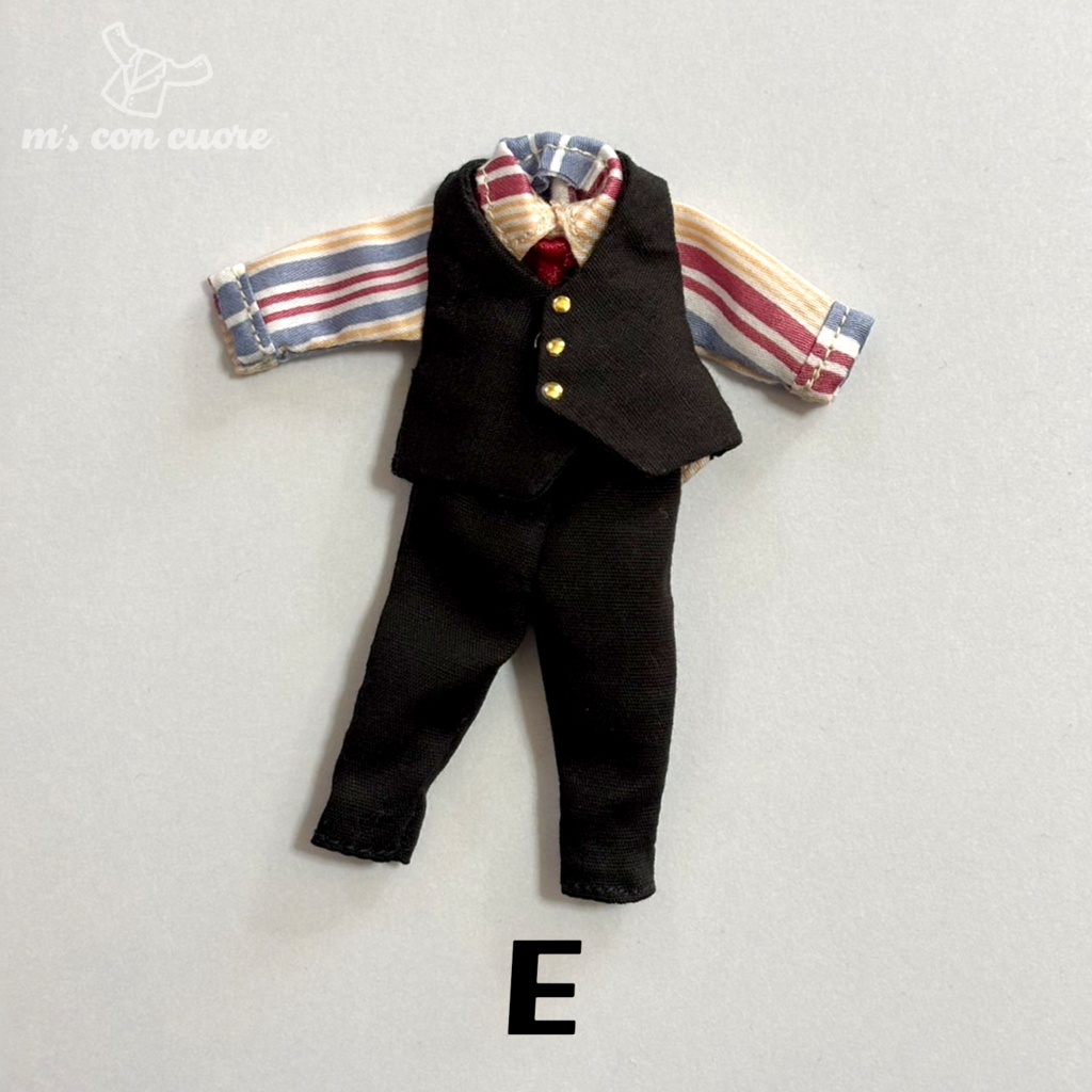 オビツ11 服 ハンドメイド スーツセット_ブラック