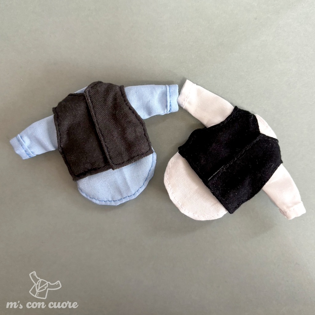 オビツ11 服 ハンドメイド 詰襟風シャツとベスト