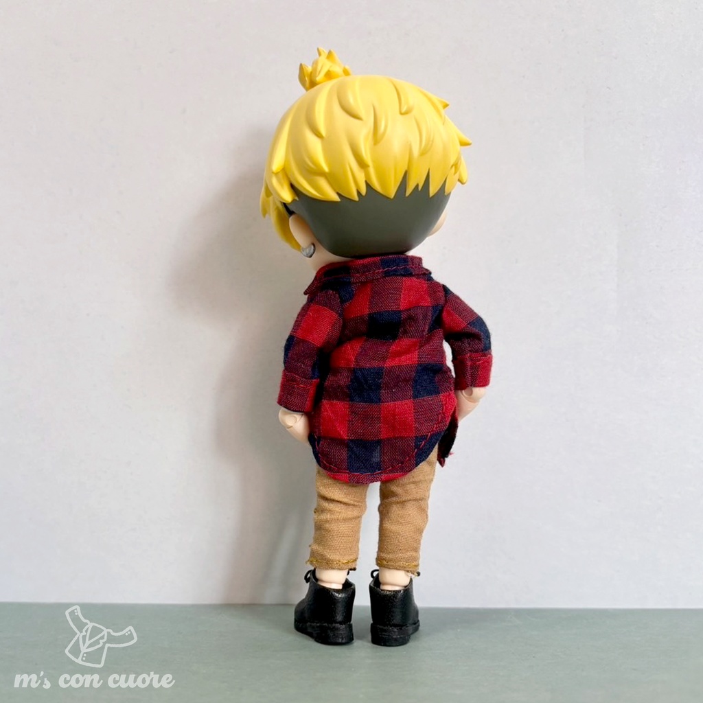 オビツ11 服 ハンドメイド ロングシャツ 前開き インナー
