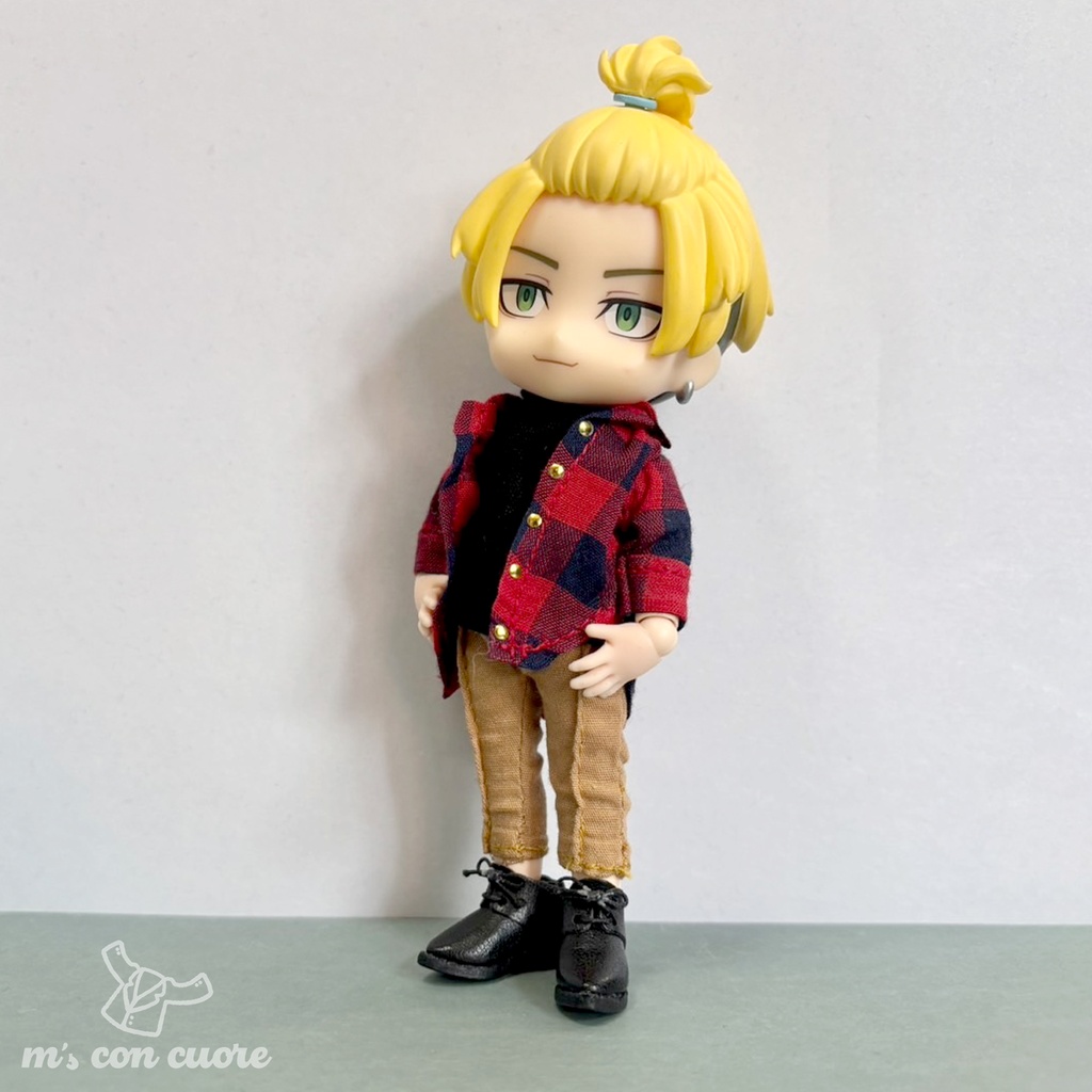 オビツ11 服 ハンドメイド ロングシャツ 前開き インナー