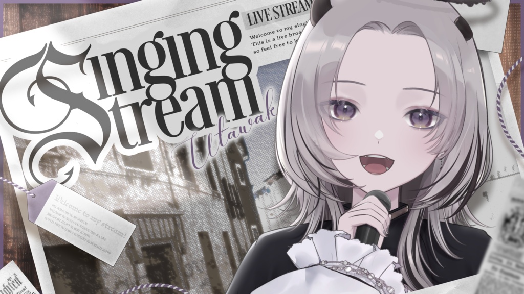 【サムネイル素材】歌枠配信サムネイル素材【VTuber向け】