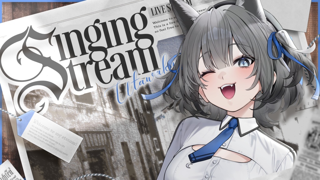 【サムネイル素材】歌枠配信サムネイル素材【VTuber向け】