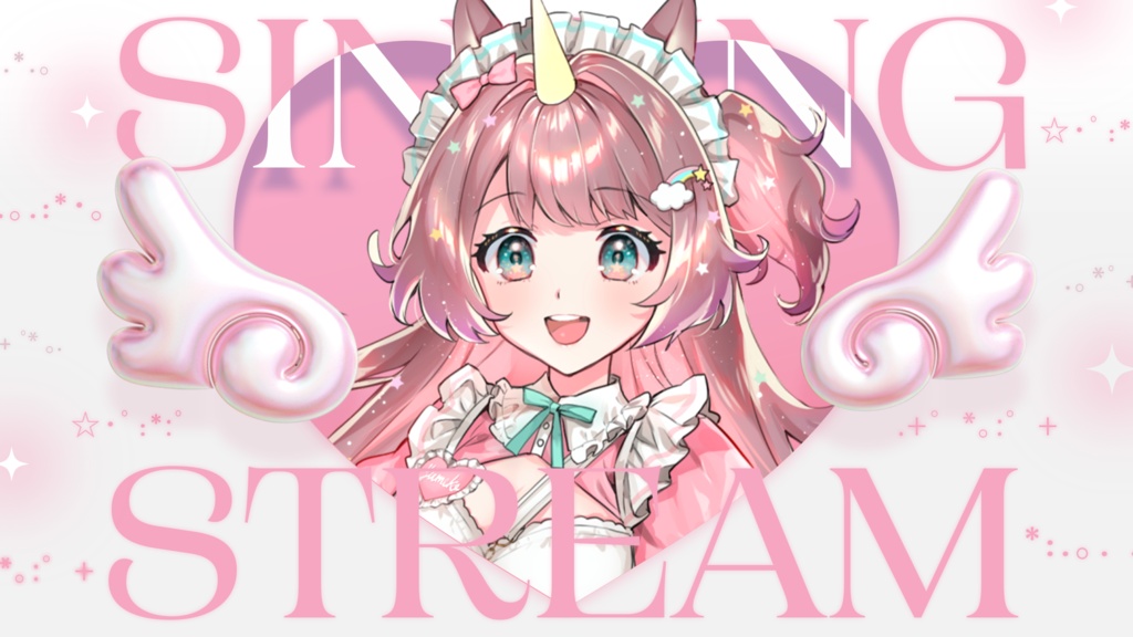 【サムネイル素材】歌枠配信サムネイル素材【VTuber向け】