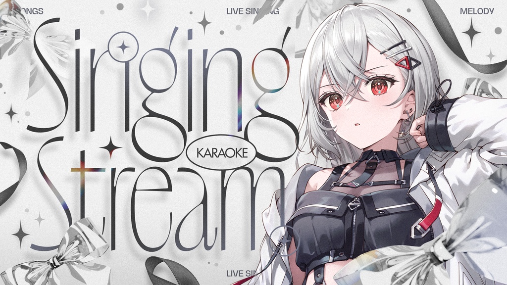 【サムネイル素材】歌枠配信サムネイル素材【VTuber向け】