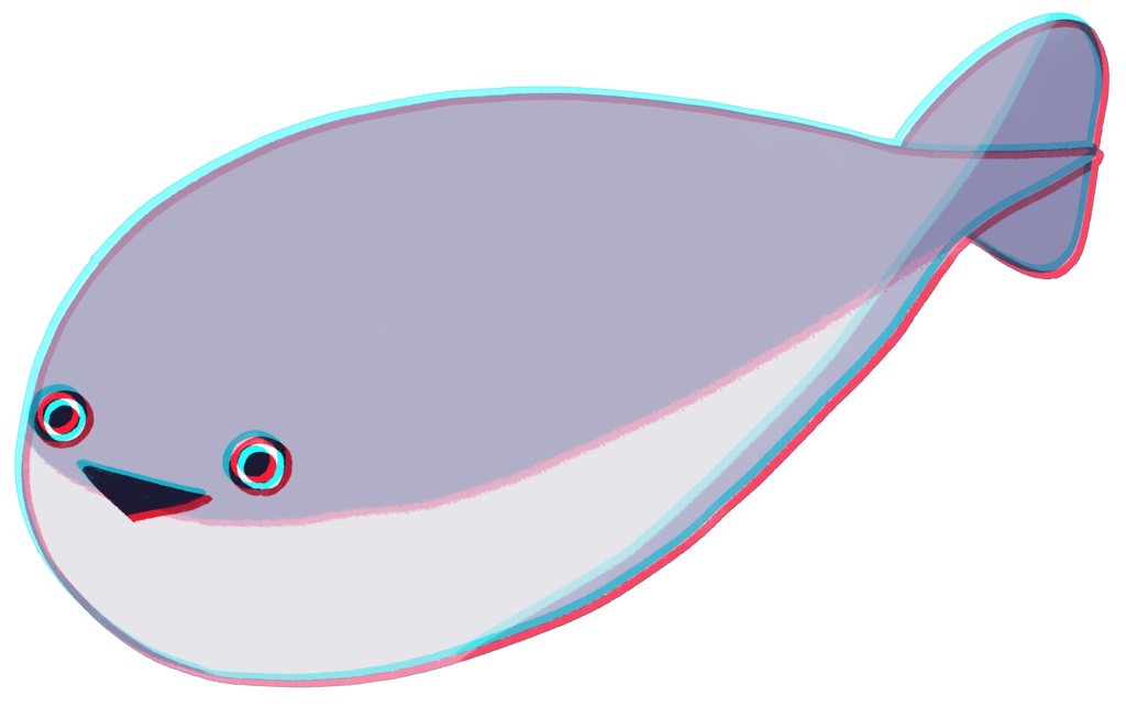 RGBのズレたサカバンバスピスTシャツ