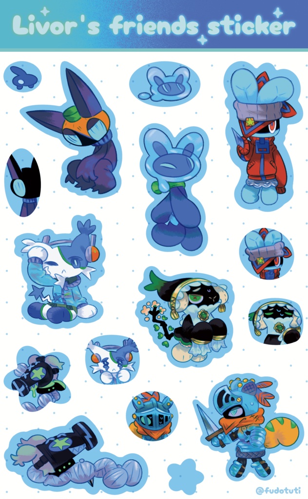 ぷっくりシール　Livor's friends sticker