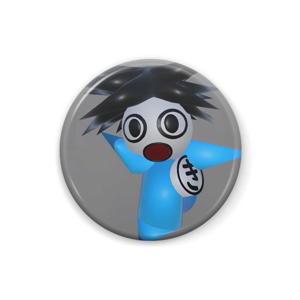 【きとシロ】缶バッジNo.1