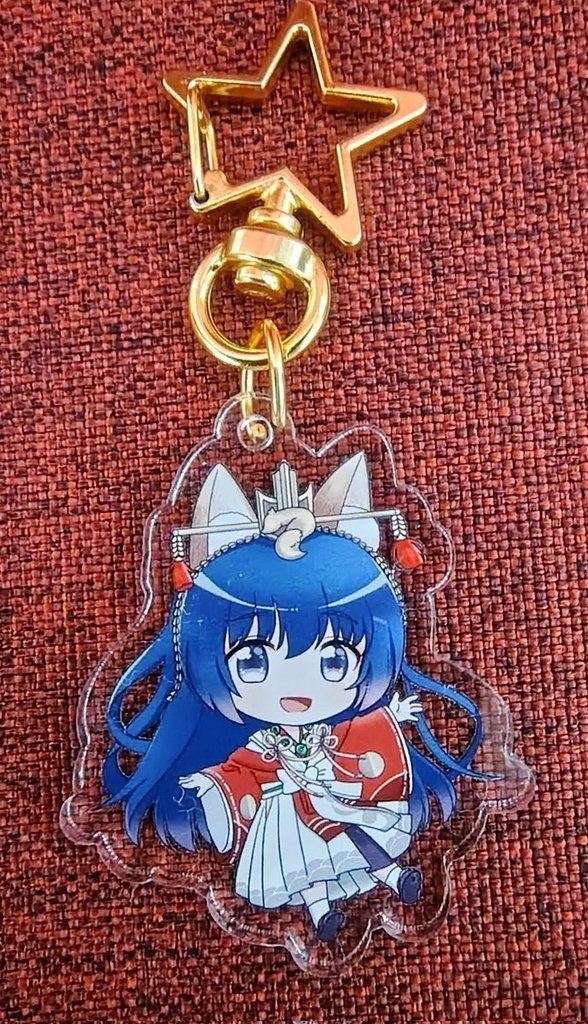 小さめアクリルキーホルダー　稲荷装束