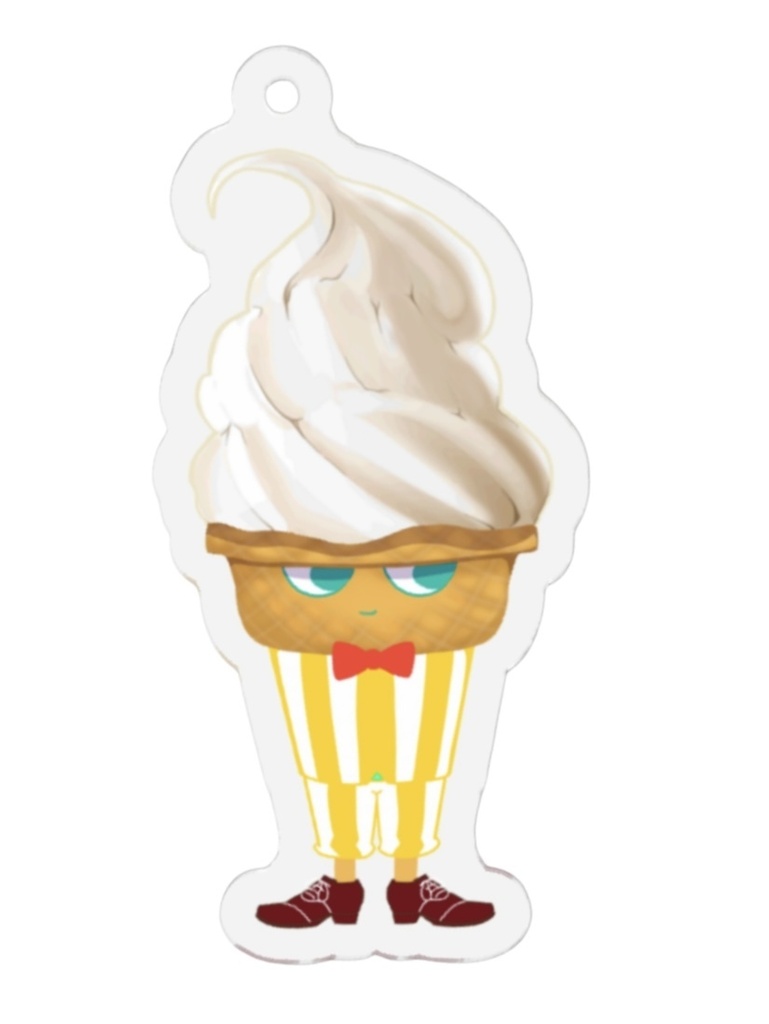 ソフトクリーム　アクリルキーホルダー