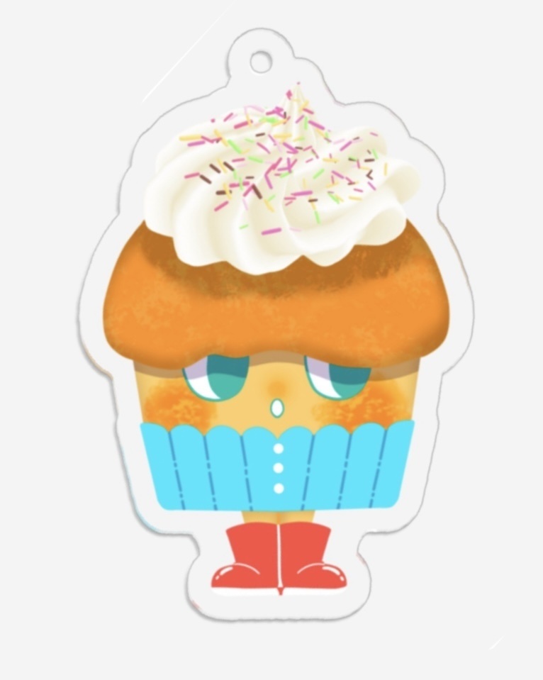 カップケーキ　アクリルキーホルダー