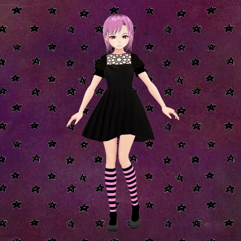 VRoid用テクスチャ『ハロウィンドレス』【VRoid】