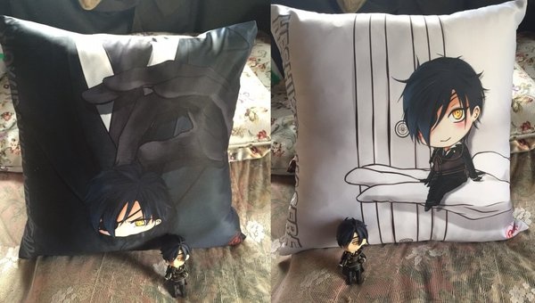 光忠＆ねん燭・長谷部＆ねん燭リバーシブル風クッションカバー