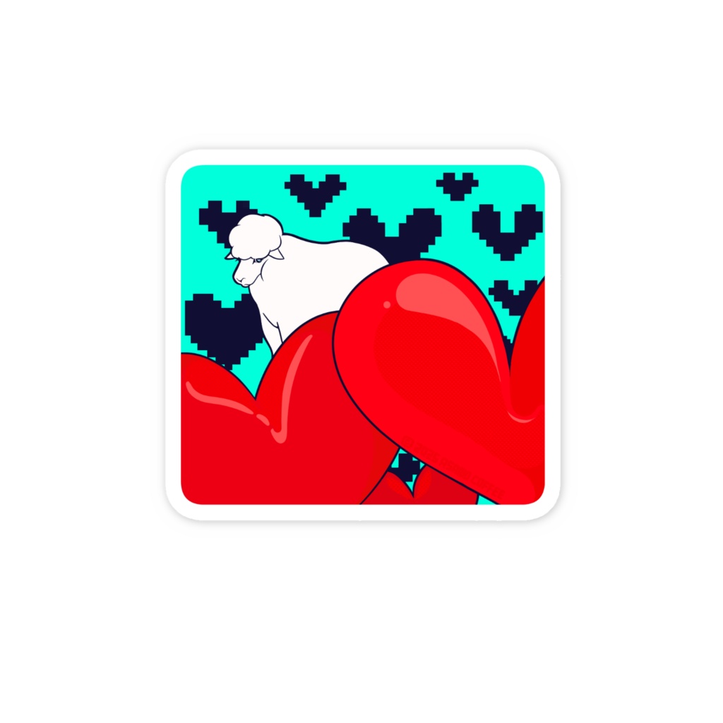 ひつじ SHEEP 12 ハートひつじハート