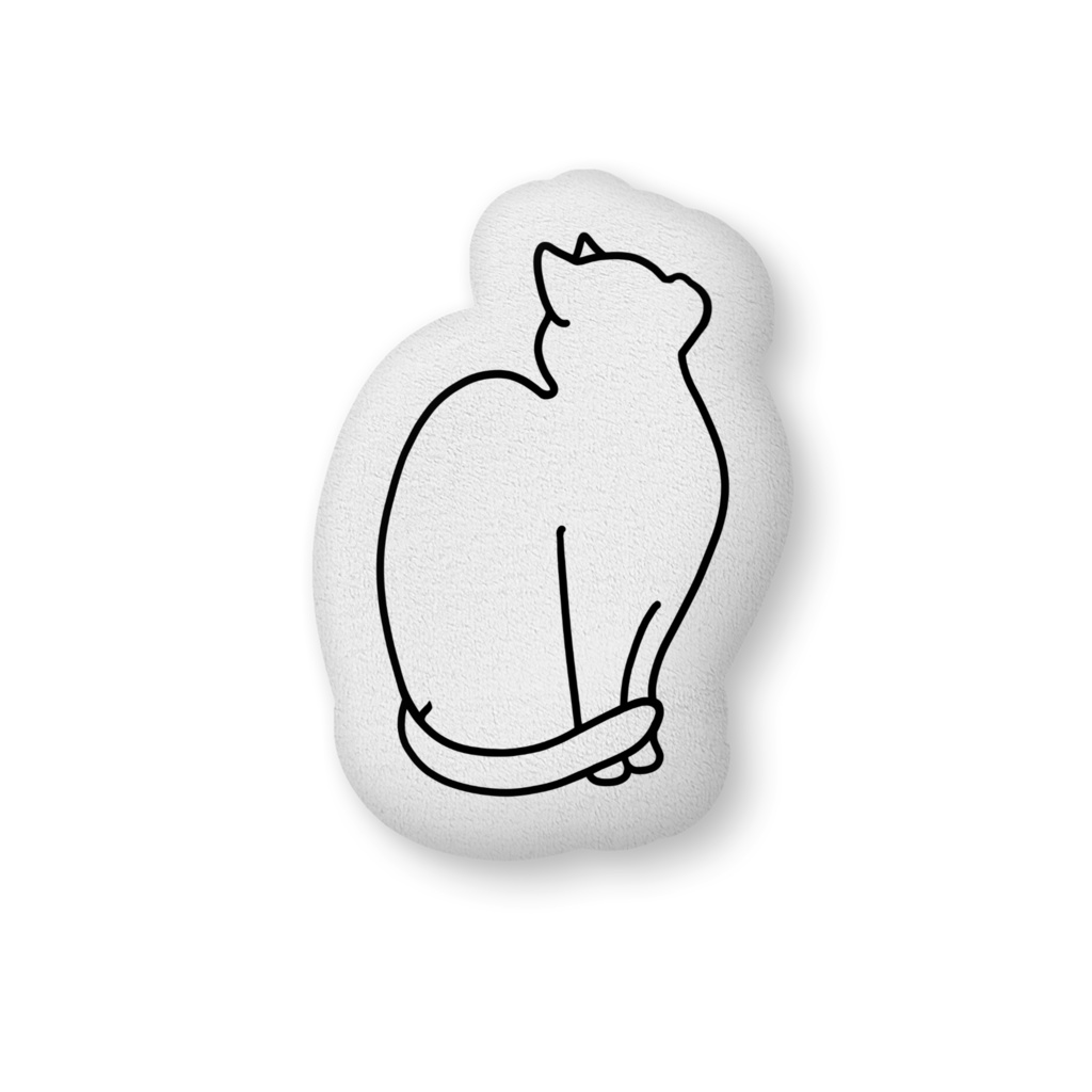 クッション大型 猫座ってる03 カラバリ有り