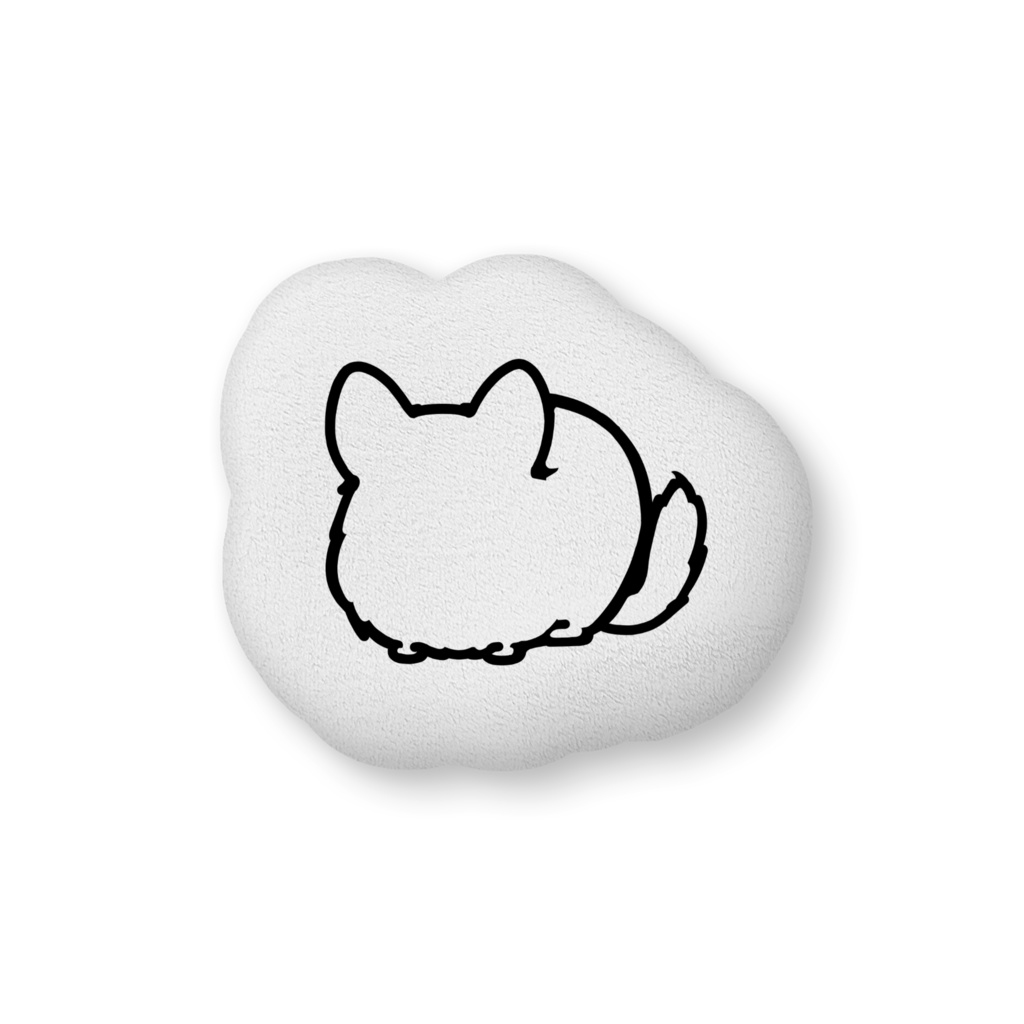 チンチラクッション大型 どこかを見てるチンチラ01 カラバリ有り