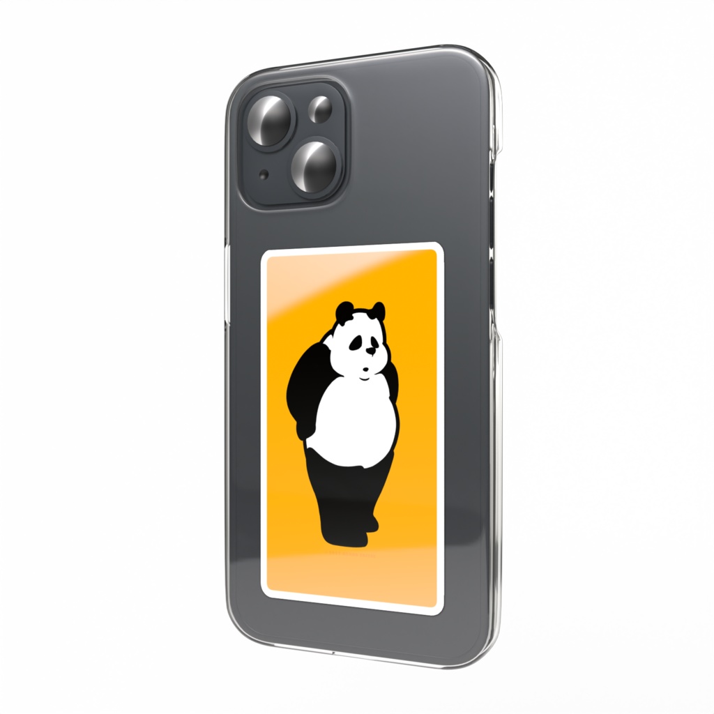 ？がうまく隠せないパンダのステッカー