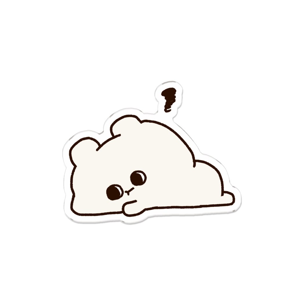 やる気出ないむちのアクリルバッジ