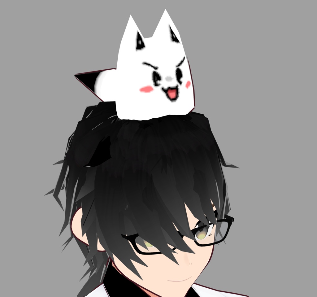 FBXモデル「きつねみたいなやつ（白）」