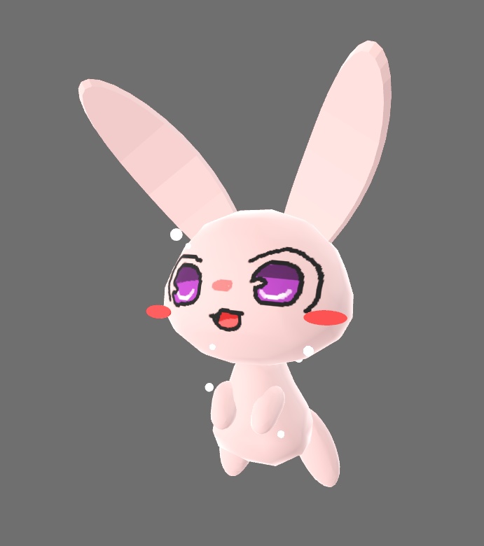 ３Dモデル「うさぎ型マスコット」