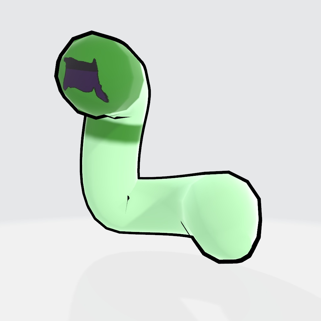 3D敵モデル「コマンダーワーム」