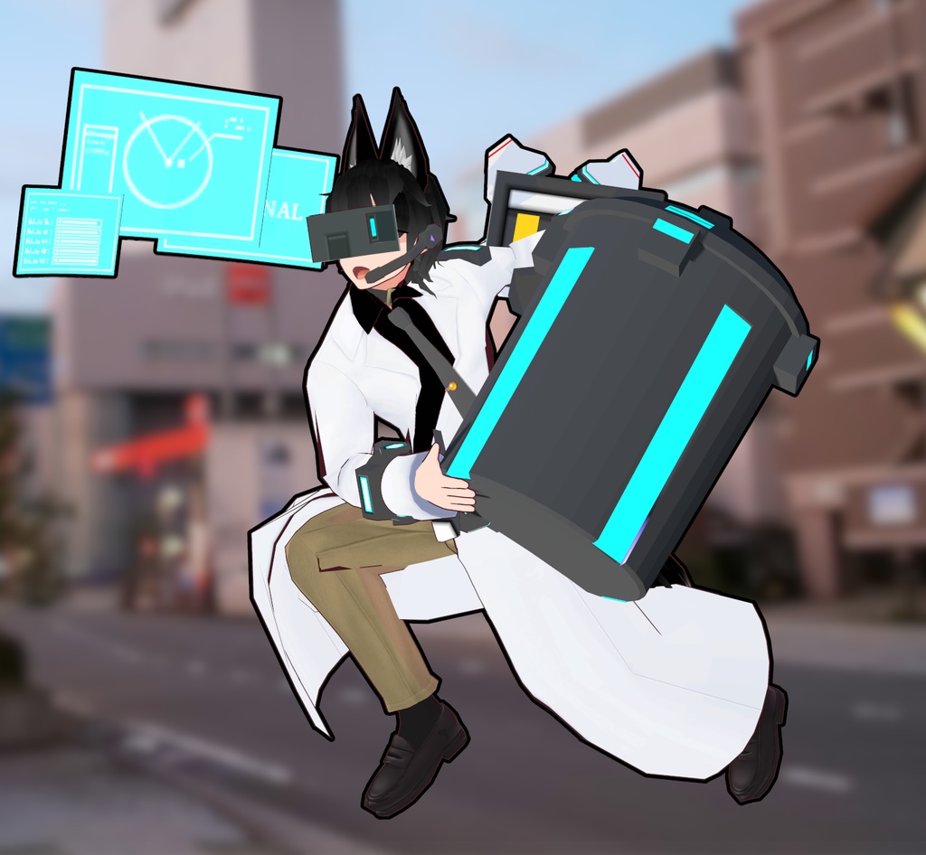 glbモデル「仮想空間衛星砲誘導装置」