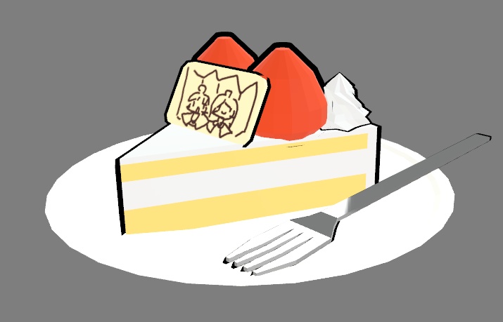 3Dモデル「ひなまつりケーキ」